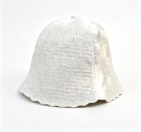 Chapeau de sauna en feutre de laine uni multicolore, léger, pour sauna, bain de vapeur, spa à domicile