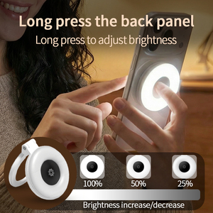 Anneau lumineux magnétique pour selfie compatible avec les iPhone 17, 16, 15, 14, 13 Pro, LED pour photographie, vidéo TikTok en direct, rechargeable, portable, format poche - Product Image 6