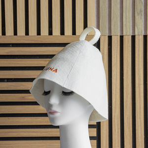 Un gorro de sauna de lana pura que muestra su nombre con orgullo mientras el calor intenta alcanzar <span class=keywords><strong>tu</strong></span> cabeza <span class=keywords><strong>y</strong></span> fracasa en su esfuerzo. - Product Image 3