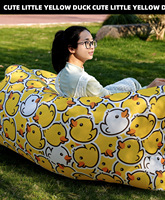 Sofá Inflable de Dibujos Animados, Portátil para Exteriores, de Poliéster, Bonito, para Festivales de Música, Campamentos, Modelo Patos, Zhejiang
