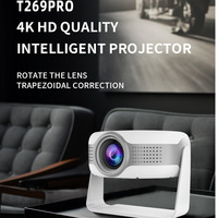 Projecteur intelligent portable HD T269PRO avec Android 12 et résolution 4K, 280 ANSI et lampes LED sans fil H713 pour un usage domestique