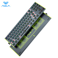Nouveau kit de clavier mécanique AULA F3174 à trois modes, 74 touches, personnalisation fine, grandes touches, RGB, interrupteurs en plastique remplaçables à chaud V3