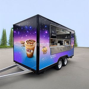 Camion de restauration rapide mobile à 4 roues pour pizza, glaces et barbecue avec équipement de cuisine - Product Image 6