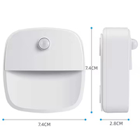 Mini veilleuse carrée pour bébé, alimentée par piles AAA, avec détecteur de mouvement automatique, lumières LED pour la maison, les escaliers et les couloirs