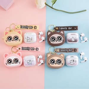 Écouteurs sans fil TWS-K85 BT 5.4 avec étui en silicone mignon en forme de chat et porte-clés - Product Image 1