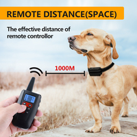 Kalung Pelatihan Anjing Jarak Jauh 1 Transmitter 2 Receiver Bunyi Getaran Kejutan Statis 1000m Tahan Air IPX7 Garansi 1 Tahun