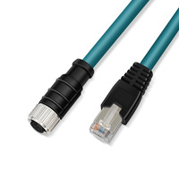 Wholesale M12 Male-to-female RJ45 Industrial Ethernet Cable Oxygen-free Copper Conductor Suitable for Sensors; Cable