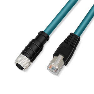 Câble Ethernet industriel <span class=keywords><strong>RJ45</strong></span> M12 mâle-<span class=keywords><strong>femelle</strong></span> en gros, conducteur en cuivre sans oxygène, adapté aux capteurs ; Câble - Product Image 4