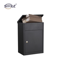 Boîte aux lettres et armoire de livraison SMILE en métal antivol et étanche pour la maison, le bureau et l'extérieur avec rangement mural