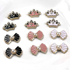 Crown And <b>Bow</b> Brooches Zinc Alloy Crystal Rhinestone Women's DIY Jewelry Accessories For Phone Cases Shoes <b>Gift</b> - Product Image 2