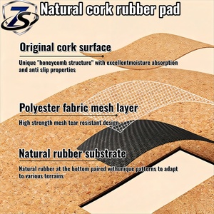 Tapete de Yoga <span class=keywords><strong>y</strong></span> Pilates de Corcho Ecológico e Impermeable, Compostable, No Tóxico, con Agarre Activado por el Sudor, Grosor de 6 mm, Uso Universal - Product Image 2