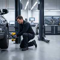 Clé à chocs sans fil 21V sans balais, entraînement 1/2 pouce, couple élevé, batterie Li-Ion, pour réparation automobile, démontage d'écrous et de boulons, OEM