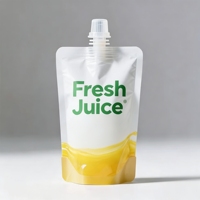 Pochette en plastique recyclable avec bec verseur et bouchon à vis, imprimée par gravure, personnalisable, 200 ml, 300 ml, 500 ml, pour purée de fruits pour bébé, lait, gelée, liquide