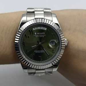 Reloj formal de negocios Miyota8285 con caja de acero inoxidable y esfera árabe para hombre - Product Image 6