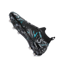 Nouvelles chaussures de football d'entraînement de compétition d'automne pour hommes, crampons AG, design noir et blanc lune, football professionnel pour adultes, tige en PU