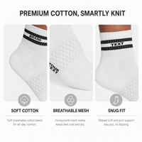 Chaussettes de sport en coton à logo personnalisé pour hommes, vente en gros, tricotées, rayées, respirantes, séchage rapide