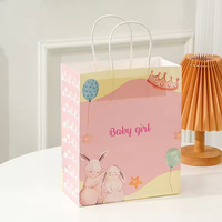 Sac cadeau en papier pour baby shower, sac de fête pour bébé garçon ou fille avec poignée pour l'emballage d'anniversaire des enfants