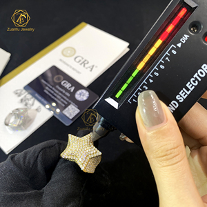 Vượt Qua Kim Cương <span class=keywords><strong>Teser</strong></span> Hip Hop Đồ Trang Sức Sao Nhẫn Sterling Silver S925 Iced out Moissanite Kim Cương Cuba Người Đàn Ông Nhẫn - Product Image 5