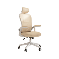 Chaise de bureau moderne à dossier haut en maille avec appui-tête réglable 6D, pivotant dans 4 directions, hauteur réglable, structure en acier inoxydable