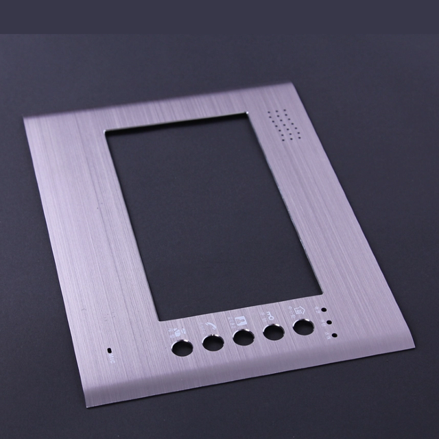 Custom Precision CNC Machining Electronic Instrument Control Panel Brushed Aluminum Nameplate Metal Craft Custom Color Silk
