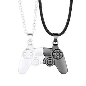 <span class=keywords><strong>Collier</strong></span> d'amitié tendance YULING, cadeau d'anniversaire, design géométrique magnétique, <span class=keywords><strong>manette</strong></span> de jeu vidéo, alliage plaqué or, lien BFF - Product Image 6