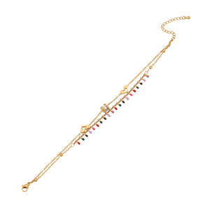 दाज़गर्ल थोक स्टेनलेस स्टील का प्यारा बोहेमियन पशु पैटर्न चैनल महिलाओं के लिए दिल तितली एटम उपलब्ध - Product Image 6