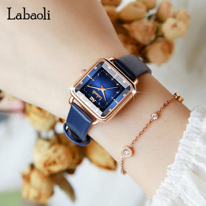 นาฬิกาผู้หญิงหน้าปัดสี่เหลี่ยมหรูหราเรียบง่ายกันน้ำนาฬิกาควอทซ์สุดหรู - Product Image 4