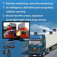 Sistema DVR 5G con Pantalla Táctil de 7 Pulgadas, 4 Canales, Cámara de Reversa para Camión, Pantalla Dividida, IA, Impermeable, Interacción por Voz, GPS, BSD