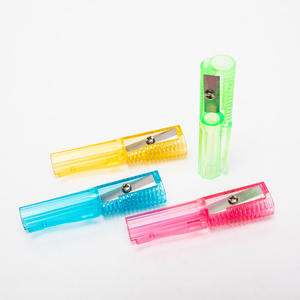 Уникальный дизайн, прозрачная цветная розовая необычная точилка для карандашей с крышкой для ручки - Product Image 5