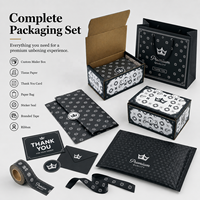 Boîtes en carton kraft noir mat personnalisées écologiques pour l'expédition et l'emballage de mode