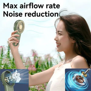 Nuevo Ventilador de Mano Plegable Recargable, Diseño de Dibujos Animados, con Gancho para Montañismo, Uso en Exteriores, Hogar y Oficina - Product Image 2