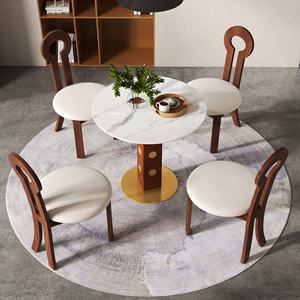 Voxhome-Juego de mesa de cafetería moderna, mesa de comedor redonda blanca, mesa de bistró de 2 a 4, mesa de desayuno y sillas - Product Image 1