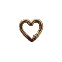 Anneau en O en forme de cœur de grande valeur avec fermoir à ressort pour sac en cuir, sac à main, porte-clés, pendentif, chaîne de clés, clip de fixation