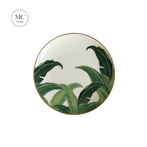 Decoración china de hueso 4pcs placas de hoja de <span class=keywords><strong>palma</strong></span> juegos de cena de cerámica de cena de plato - Product Image 4