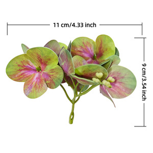 Bouquet de fleurs d'hortensia artificielles 11cmx9cm, fleur en soie réaliste, décoration de mariage, branche unique - Product Image 1