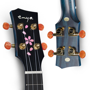 Ukulele de concert Enya 23 pouces MS, entièrement en acajou massif, touche <span class=keywords><strong>Richlite</strong></span>, motif fleur de cerisier, avec étui, accordeur, sangle, cordes et capo - Product Image 4