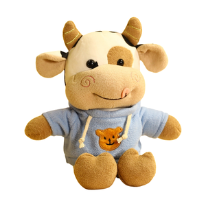 Peluche di Mucca Carina con Maglione Rosso 'LOVES', Regalo Dolce per Lei e per i Bambini - Product Image 6