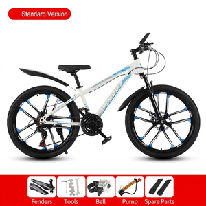 Vélo de montagne à cadre en acier de 26 pouces, 27 vitesses, frein à disque hydraulique, suspension intégrale, vélo de montagne tout-terrain - Product Image 2