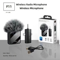 Mikrofon Lavalier Nirkabel 3-in-1 Cross-border New Shenzhen F11 untuk Fotografi, Peredam Kebisingan, untuk Smartphone