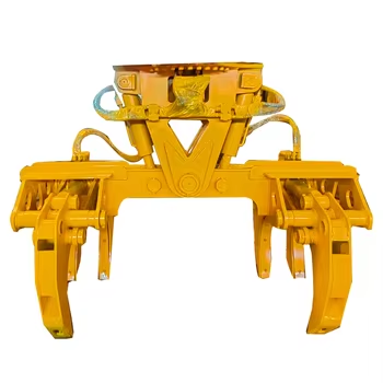 Promotion Hot Sale Electrical Construction Stable And Safe Pole Clamp Hydraulic Rotating Grapple For Excavator