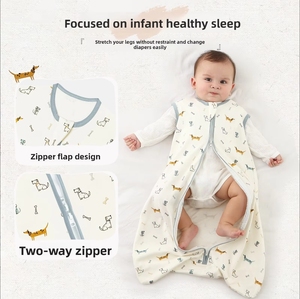 <span class=keywords><strong>Gigoteuse</strong></span> Bébé en Pur Coton, Couverture Portable Sans Manches, Sac de Couchage Anti-Coup de Pied avec Fond en Forme de Cloche pour la Santé des Hanches - Product Image 3