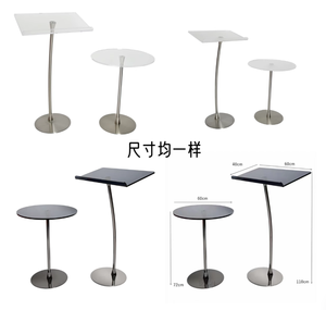 Mesa Lateral Pequena de Luxo Reciclável e Lavável com Tampo de Acrílico e Base de Metal Independente para Móveis de Igreja e Expositores - Product Image 6