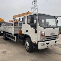 Camion grue JAC 4x2, moteur diesel 126 CV, grue de 3,2 tonnes, grue à flèche droite, camion de levage hydraulique pour la construction