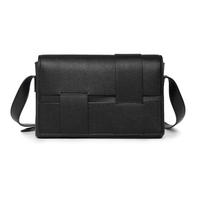 Groothandel Producten Mode Luxe Premium Weave Design Pu Heren Messenger Bag Grote Capaciteit Casual Schoudertas