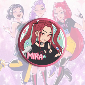 Broche con Diseño <span class=keywords><strong>de</strong></span> Chica Coreana <span class=keywords><strong>de</strong></span> Anime K-Pop Demon Hunter, Pequeño Regalo, Insignia Redonda <span class=keywords><strong>de</strong></span> 44mm, Venta al Por Mayor - Product Image 6