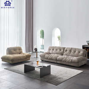 ชุดโซฟาหนังหรือกำมะหยี่ดีไซน์ทันสมัย Winforce Italian Luxury Cloud Set แบบปรับนอนได้ สำหรับห้องนั่งเล่น  สามารถปรับแต่งได้ - Product Image 4