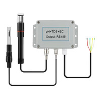 Analyseur de qualité de l'eau 2 en 1 pour l'aquaculture, instruments numériques, détection de l'eau, sonde EC TDS PH, format MQTT Json