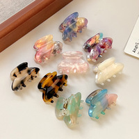 Mini pince à cheveux élégante en acétate avec logo personnalisé, motif géométrique, pour usage quotidien et occasions spéciales des jeunes filles