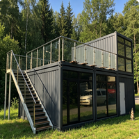 Maison conteneur moderne respirante à 2 étages et 4 chambres pour usage bureautique et commercial