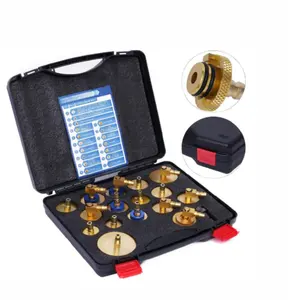 Kit de purge de frein 17 pièces en acier à haute teneur en carbone, adaptateur de purge de frein, kit de purge du maître-cylindre, outils de purge de liquide de frein, noir - Product Image 1